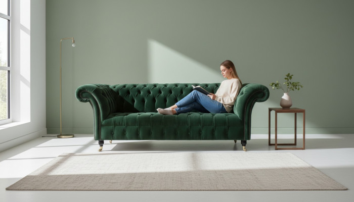 Chesterfield 3-seater sofas upholstered seat couch sofa set large couches