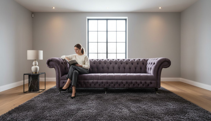 XXL Big Sofa Couch Chesterfield 265cm Upholstered Sofa 4-Seater Leather