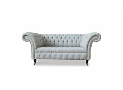 Chesterfield 2-seater living room couch sofa upholstery textile fabric suite new