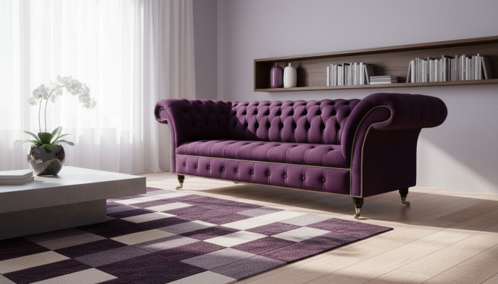 XXL Sofa 3-seater Couch Upholstery Chesterfield Seat Suite Textile Leather