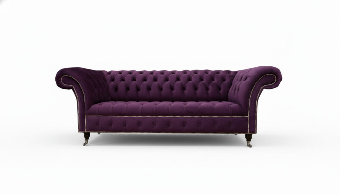 XXL Sofa 3-seater Couch Upholstery Chesterfield Seat Suite Textile Leather