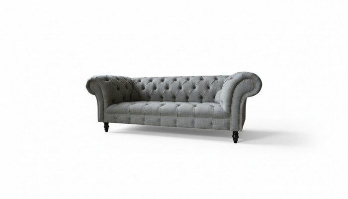 Chesterfield 3-seater designer sofa upholstered sofas couches fabric textile