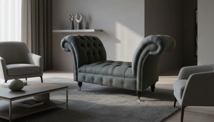 Living room luxury armchair hotel upholstery modern single-seater designer gray relax new