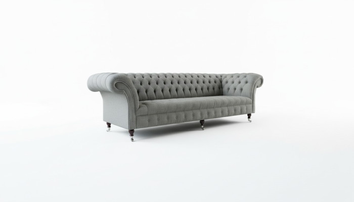 XXL Big Sofa Couch Chesterfield 265cm Upholstered Sofas 4-Seater Textile Modern