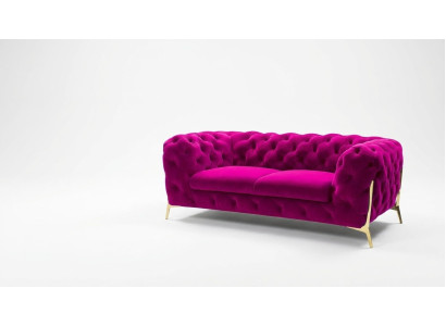 Sofa 2-seater Classic Chesterfield Sofas Couches Upholstered Two-Seater Seat New