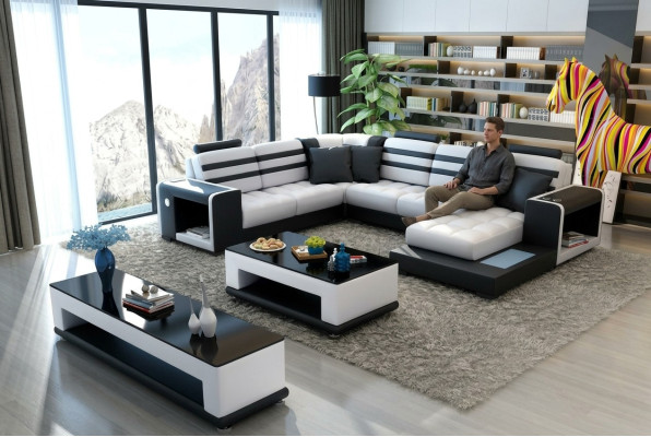 Living area corner sofa U-shape sofa couch design couch textile modern upholstery new