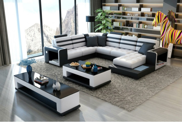 Living area corner sofa U-shape sofa couch design couch textile modern upholstery new