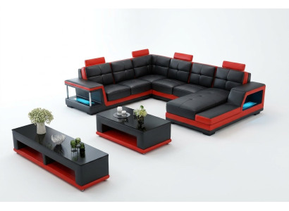 U-shaped living area corner sofa coffee table sideboard design large sofa new