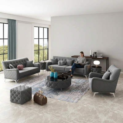 7-piece sofa set, sofa seating, coffee table, couch, modern sofas, velvet sofa, new