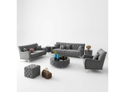 7-piece sofa set, sofa seating, coffee table, couch, modern sofas, velvet sofa, new
