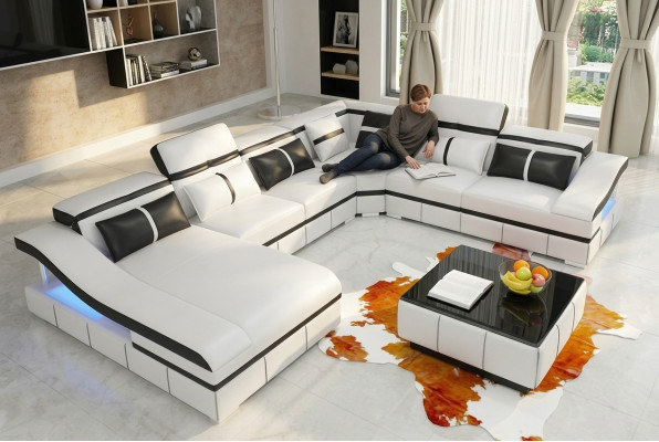 Luxury Corner U-Shaped Sofa Living Landscape Sofa Couch Upholstery Set Modern Sofas New