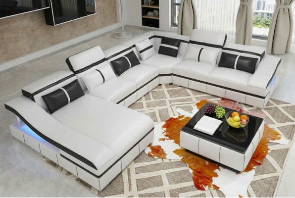 Luxury Corner U-Shaped Sofa Living Landscape Sofa Couch Upholstery Set Modern Sofas New