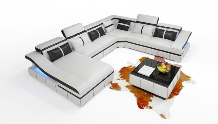 Luxury Corner U-Shaped Sofa Living Landscape Sofa Couch Upholstery Set Modern Sofas New