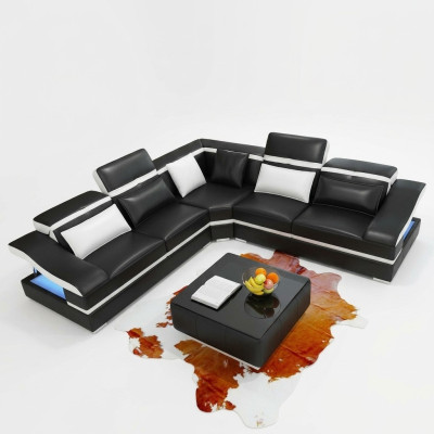 Luxury design corner sectional sofa L-shape modern sofas leather sofa couch living landscape sofa seat