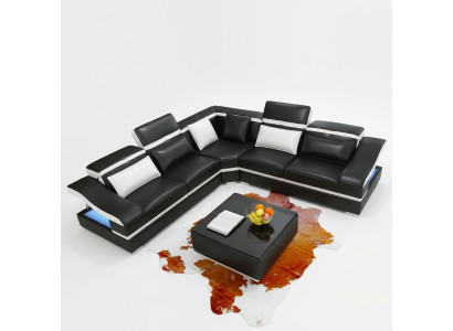 Luxury design corner sectional sofa L-shape modern sofas leather sofa couch living landscape sofa seat