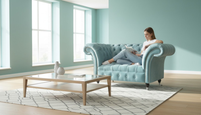 Chesterfield Armchair Design Upholstered Sofa Couch Couches Sofas Textile Furniture New