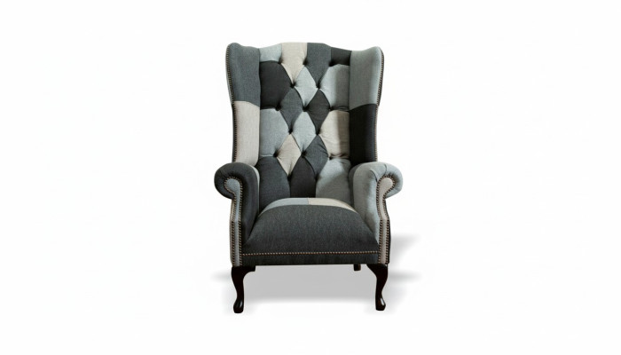 Luxury Upholstery Classic Chesterfield Armchair 1 Seater Wingback Chair Single New