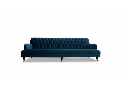 Big Sofa Couch Chesterfield 250cm Upholstered Sofas 4-seater Leather Fabric Turquoise