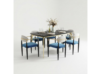 Dining Room Complete Set 7-Piece Suite Table Luxury Wood Furniture New