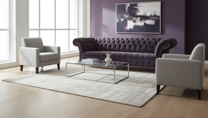 Couch Sofa 4 Seater Design Upholstery Modern Textile Fabric Chesterfield Sofas New