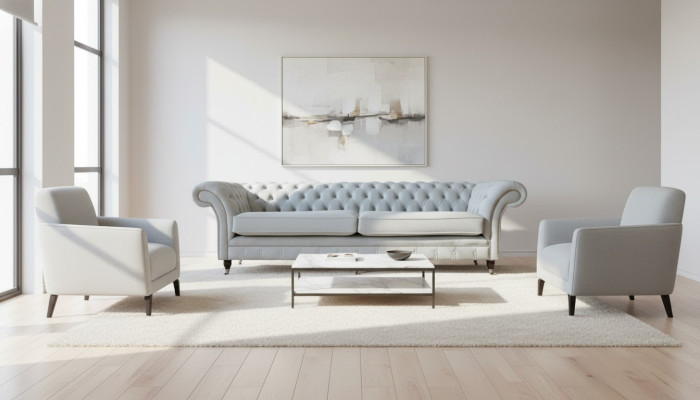 Upholstered Sofas Design Luxury Couch Sofa 4-Seater Fabric Sofas Four-Seater Velvet New