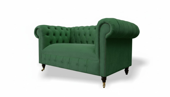 Chesterfield 2-seater designer sofa couch upholstered sofas couches fabric textile