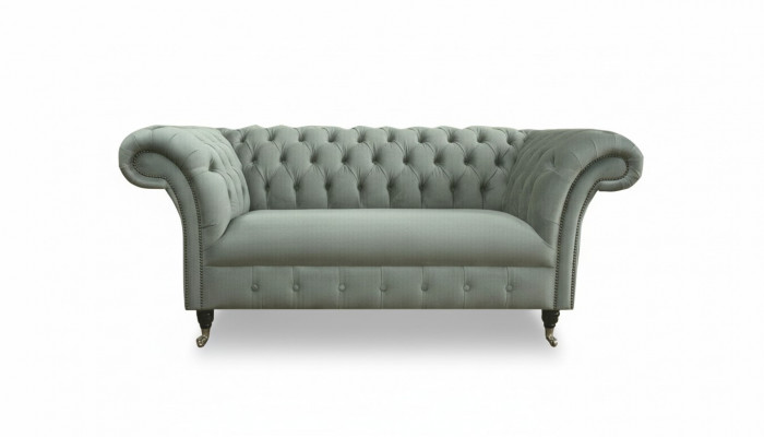 Chesterfield Sofa Couch Upholstered Sofas Classic 2-Seater Leather Fabric Textile New