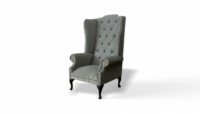 Chesterfield wing armchair upholstered sofas classic chair of premium class new