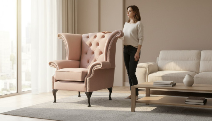 Luxury Design Furniture Dining Room Chair Living Room Lounge Club Relax Sofa Pink New