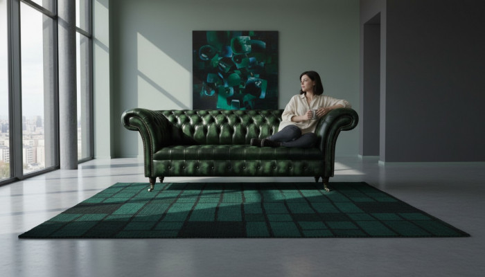 Three-seater Sofa 3-Seater Chesterfield New Couches Antique Green Upholstery Sofas New