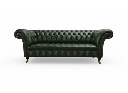 Three-seater Sofa 3-Seater Chesterfield New Couches Antique Green Upholstery Sofas New