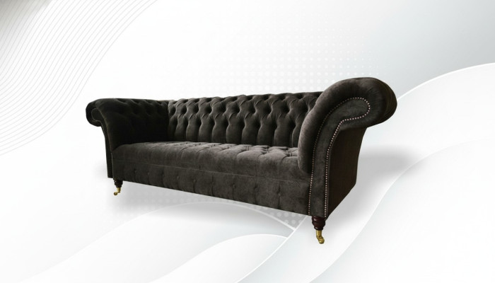 Chesterfield Original Furniture 3-Seater Couch Upholstered Sofas Couches Fabric Sofa New