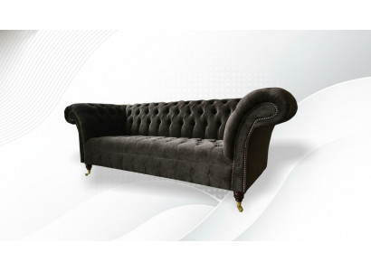 Chesterfield Original Furniture 3-Seater Couch Upholstered Sofas Couches Fabric Sofa New