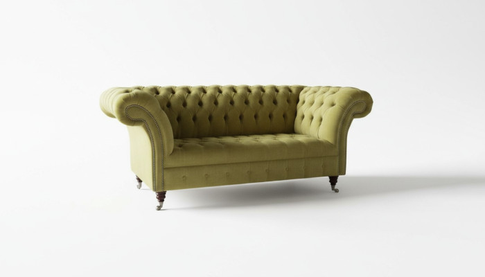 Sofa 2-seater Couch Upholstered Sofas Chesterfield Living Room Design Textile Fabric New