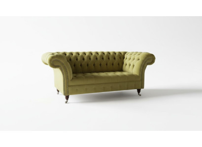 Sofa 2-seater Couch Upholstered Sofas Chesterfield Living Room Design Textile Fabric New