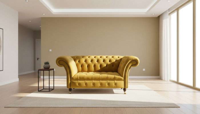 Classic Chesterfield Armchair Couch Sofa Upholstery Seat Lounge Relax Club Fabric
