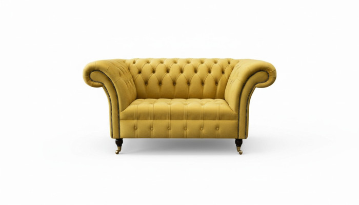 Classic Chesterfield Armchair Couch Sofa Upholstery Seat Lounge Relax Club Fabric