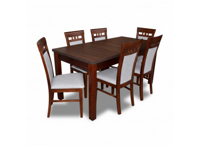 Dining table with 6 chairs dining room set group suite table seating group 7-piece set.