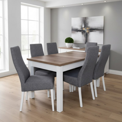 Dining set: dining table with 6 chairs set. Dining set, dining group, 7-piece set.