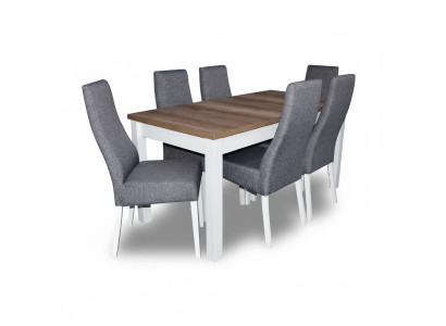 Dining set: dining table with 6 chairs set. Dining set, dining group, 7-piece set.