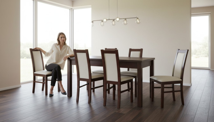 Luxury Dining Table 6 Chairs Dining Room Set Dining Set Classic Table 7-piece Set Chair