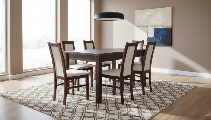 Luxury Dining Table 6 Chairs Dining Room Set Dining Set Classic Table 7-piece Set Chair