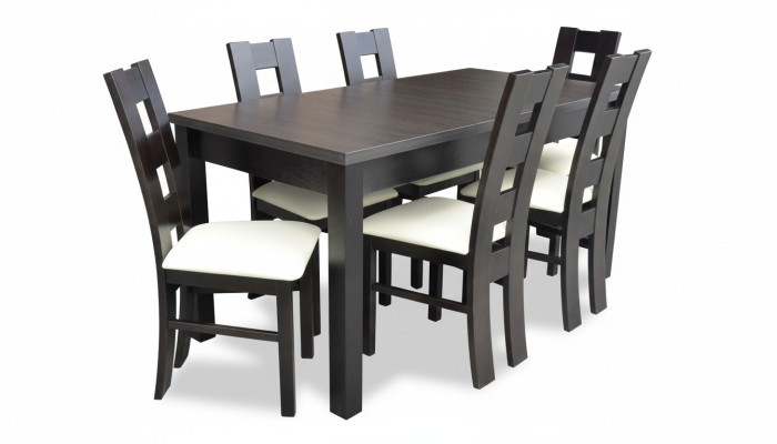 Dining room design furniture chair group table 6 armchairs set suite new 7 pieces.