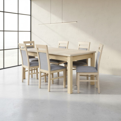 Dining room set dining table with 6 chairs, set includes 7 pieces, complete furniture set.