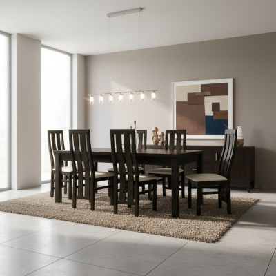 Dining Table Dining Room Complete Set 6x Chairs Set Dining Group Wood Table Tables 7-piece Set