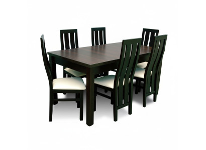 Dining Table Dining Room Complete Set 6x Chairs Set Dining Group Wood Table Tables 7-piece Set
