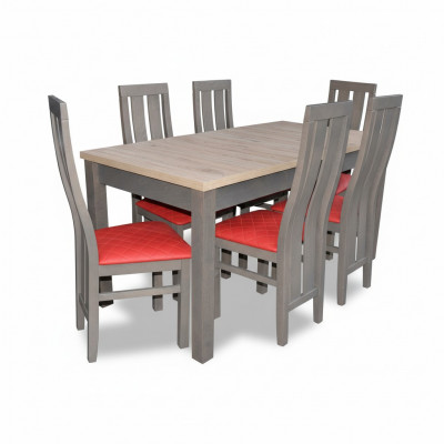Complete set dining table 6x chairs dining room set dining group table tables 7-piece new