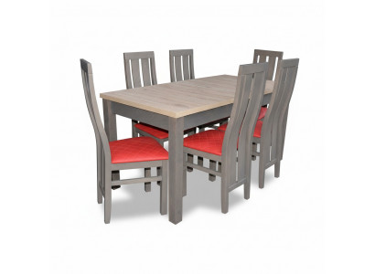 Complete set dining table 6x chairs dining room set dining group table tables 7-piece new