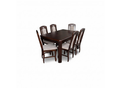 Classic dining room furniture dining set table wood complete set 7-piece dining group