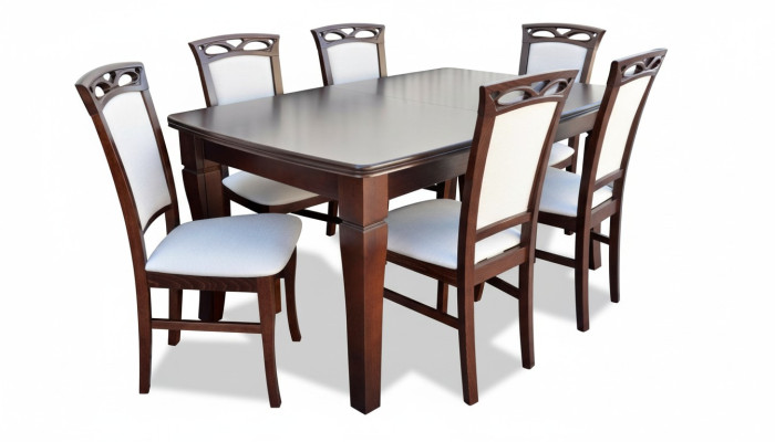 Dining room wooden tables dining set chair group new table 6 design chairs 7-piece set